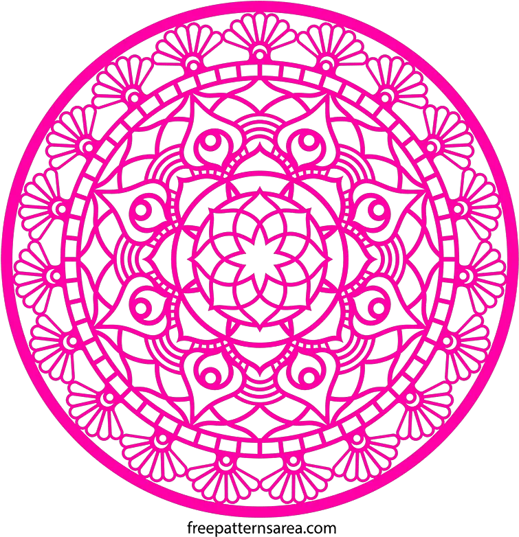 Printable Circle Mandala Silhouette Vector Design Circle Mandala Pattern Png Circle Design Png png