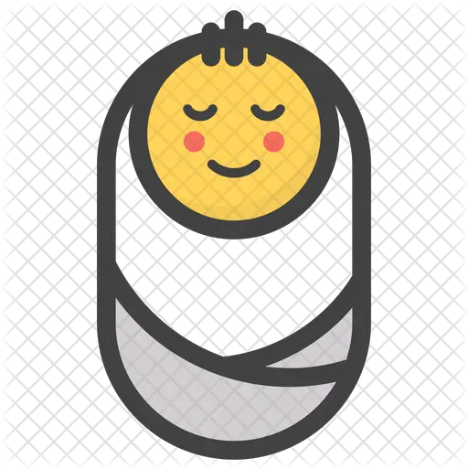 Newborn Baby Emoji Icon Of Colored Black And White Baby Emoji Png Baby Emoji Png