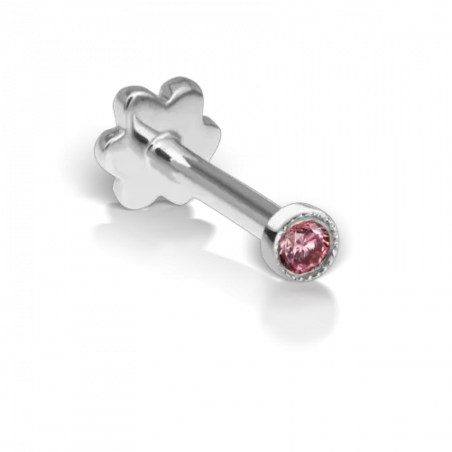 15mm Pink Diamond Scalloped Set Threaded Stud Maria Tash Earring Png Pink Diamond Png