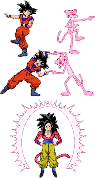 Parody Of Dragon Ball Z Dbz Yoda And God Goku Fusion Pink Panther Png Chi Chi Icon Dragon Ball