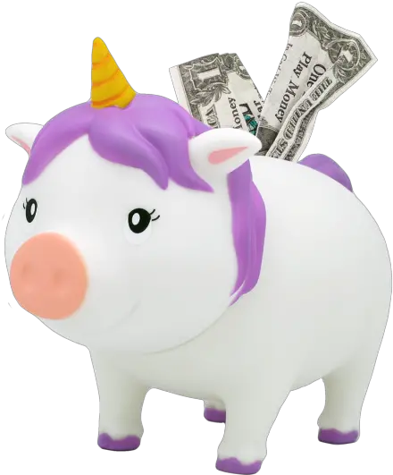 Unicorn White Piggy Bank Biggys Piggy Bank Png Piggy Bank Transparent