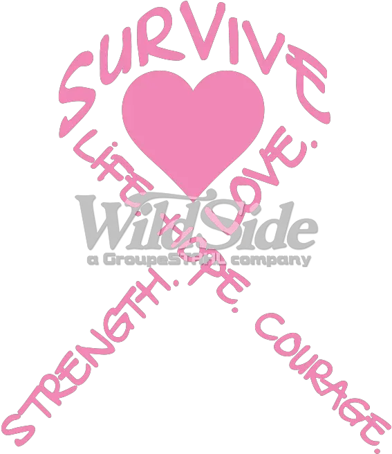 Heart Ribbon Png Pink Ribbon Heart Wwords Childrenu0027s Cancer Network Cancer Ribbon Png png