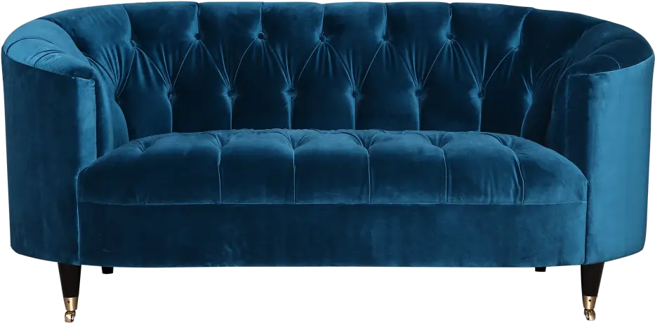 Loveseat Blue Couch Blue Sofa Png Sofa Transparent