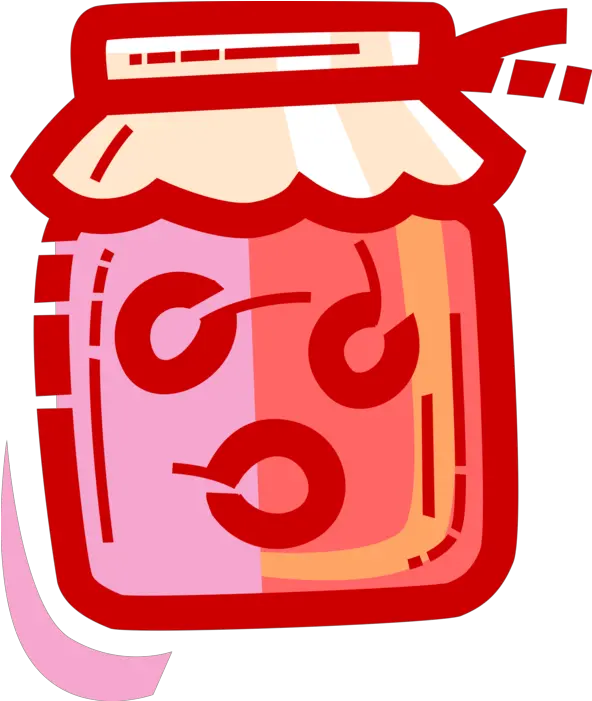 Homemade Cherry Jam Or Jelly Preserves Vector Image Language Png Jam Jar Icon