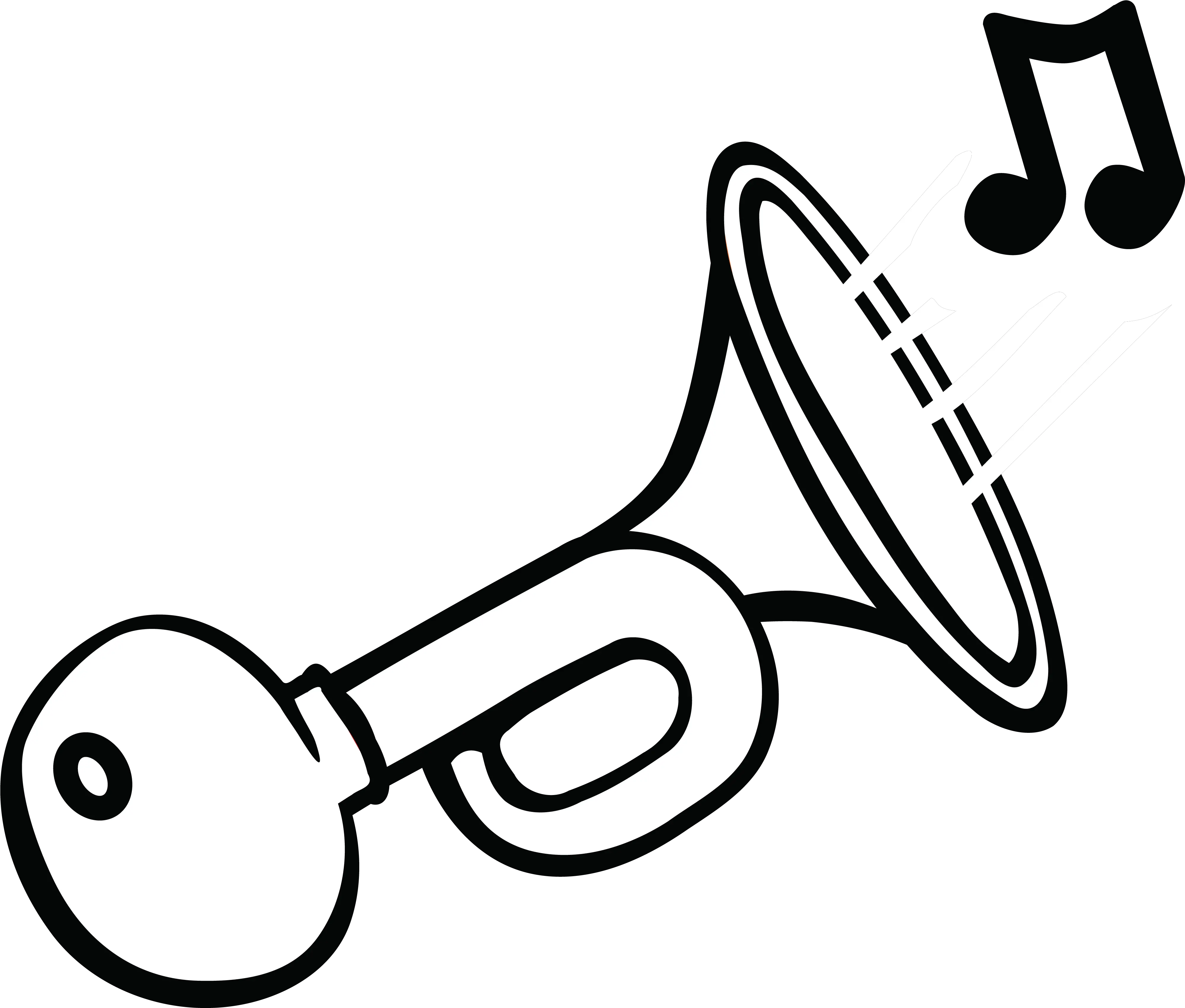 Horn Clipart Black And White Full Size Png Download Seekpng Horn Clipart Horn Png