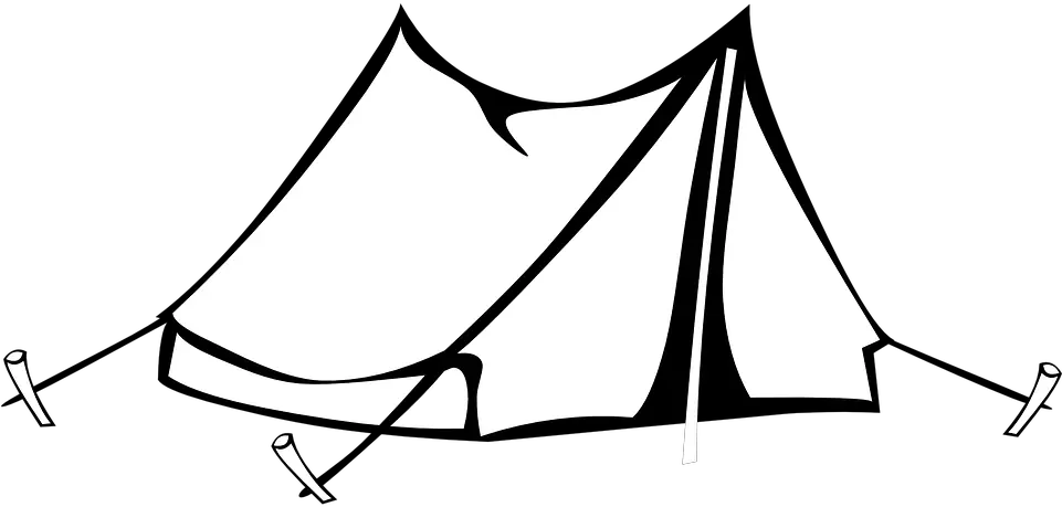 Campsite Png Image Mart Tent Clipart Black And White Camping Png