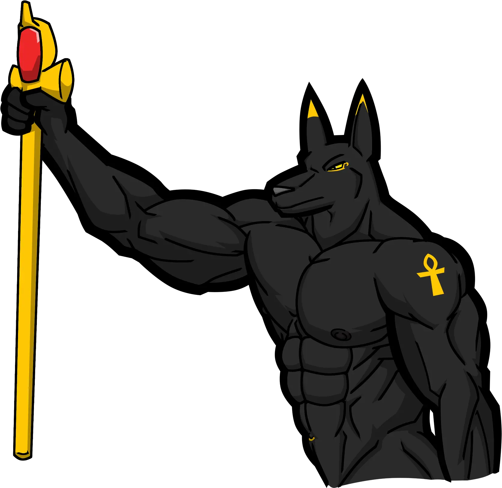 Anubis Muscle Hd Png Download Anubis Jackal Dog Anubis Png