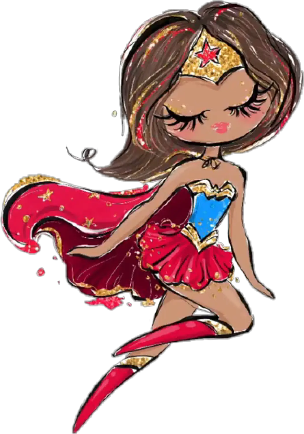 Watercolor Wonderwoman Wonder Woman Girl Superhero Cost Watercolor Superhero Girls Png Wonder Woman Logo No Background