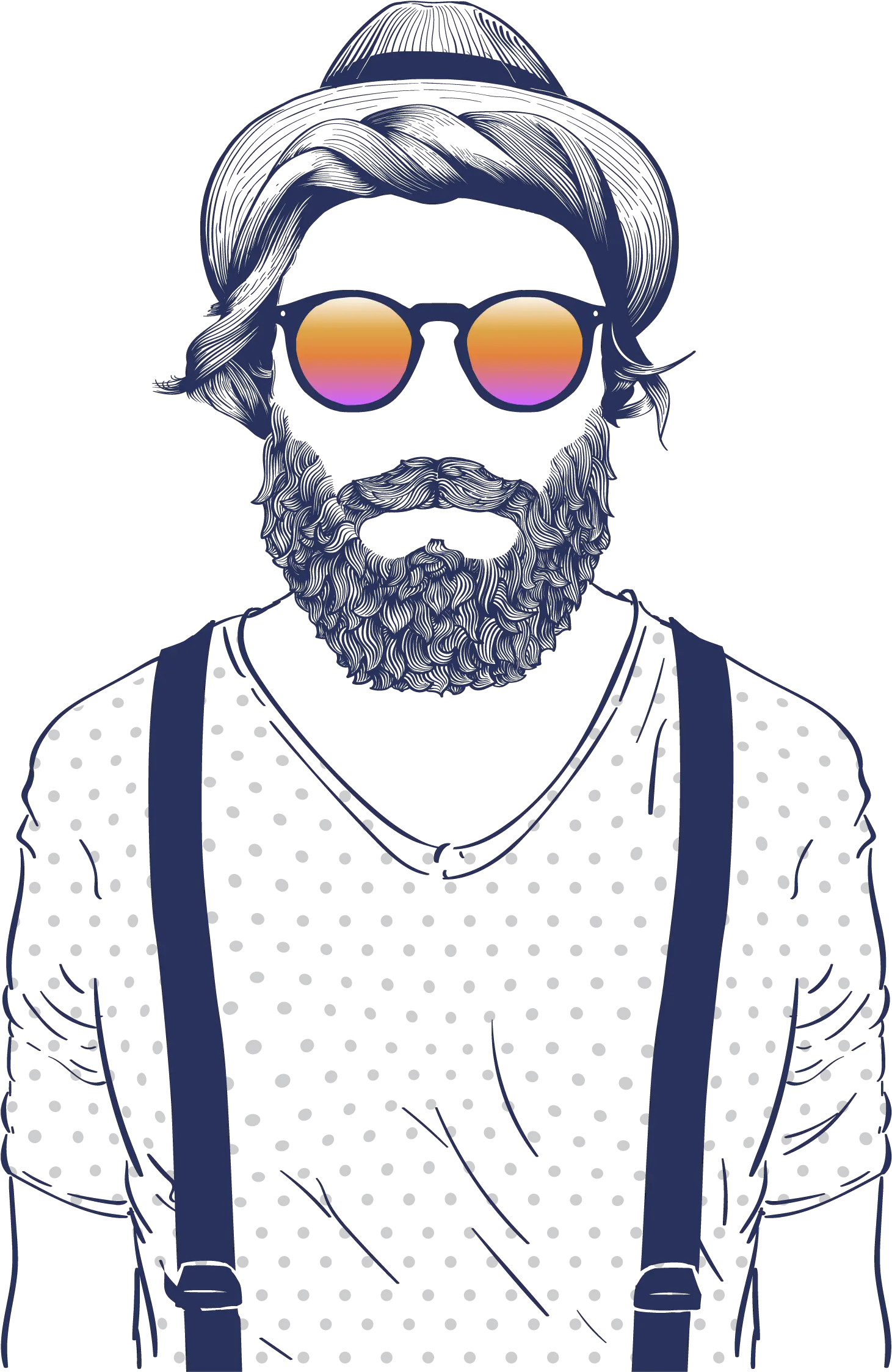 Download Photography Glasses Illustration Foreign Hipster Bearded Men Face Hipster Character Vector Illustration Png Hipster Glasses Png