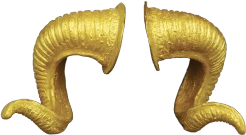 Sheep Gold Horn Van Earring Horn Gold Png Horns Png