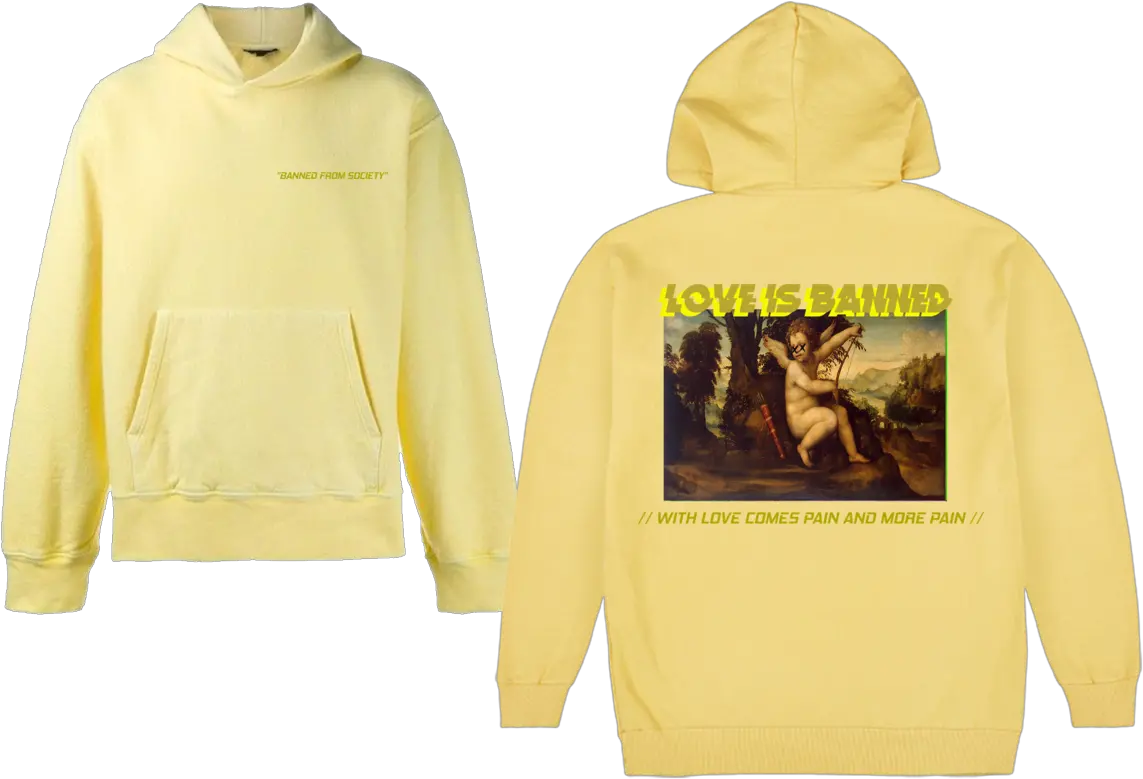 Love Is Banned Hoodie Cupid In The Landscape Png Banned Png