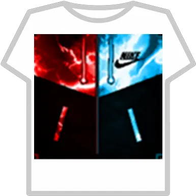 Blue And Red Nike Lightning T Shirt Roblox Red Nike T Shirt Roblox Png Red Nike Logo