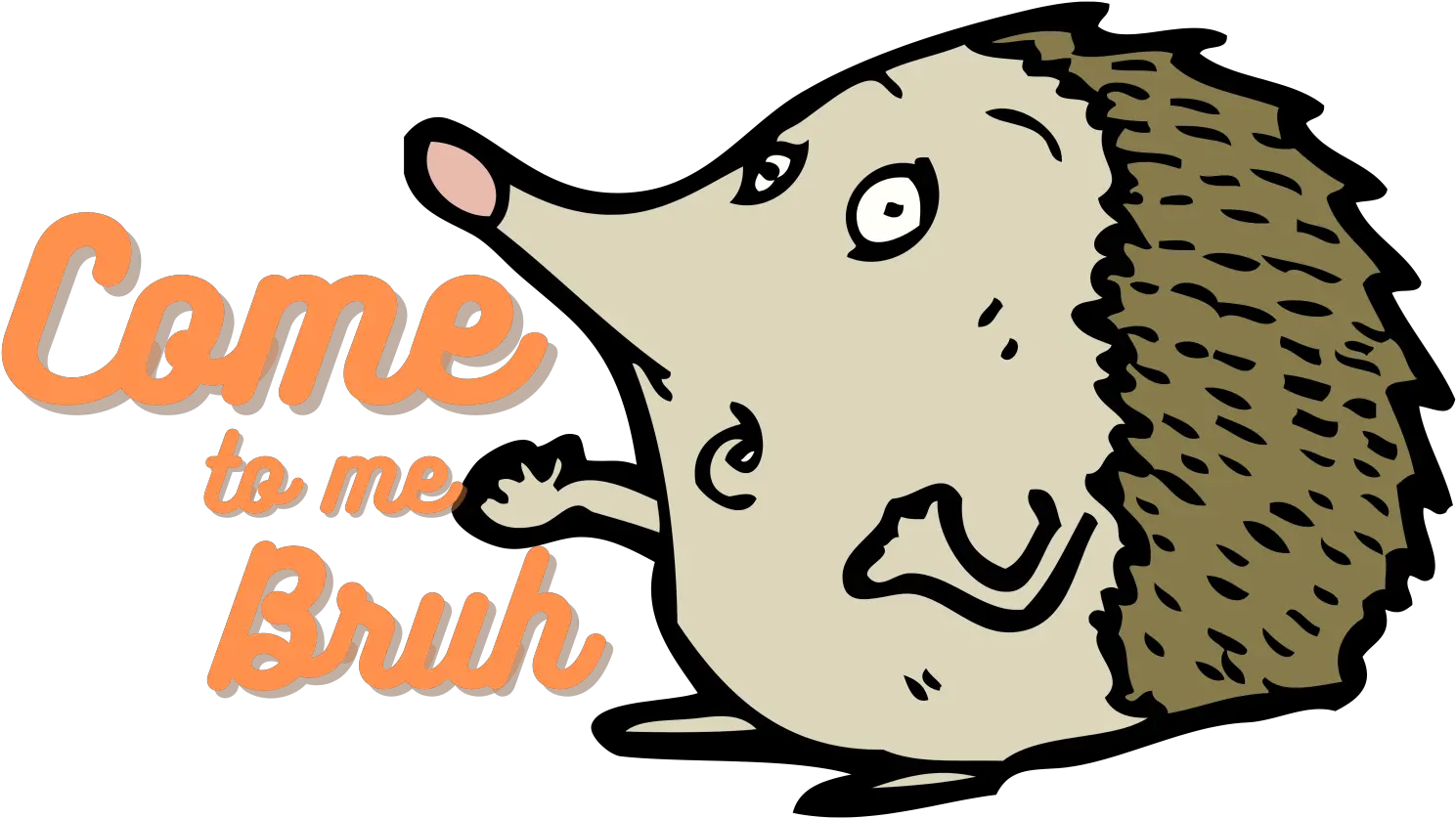 Come To Me Bruh By Bankfishing Hedgehog Cartoon Png Bruh Png