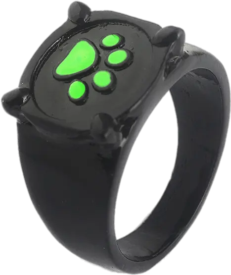 Miraculous Cat Noir Pawprint Ring Black Cat Ring Png Ring Transparent Background