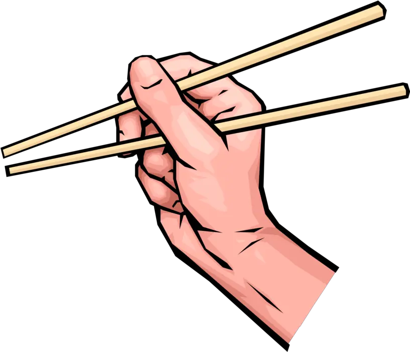 Vector Illustration Of Hands Holding Chopsticks Clipart Png Chopsticks Png
