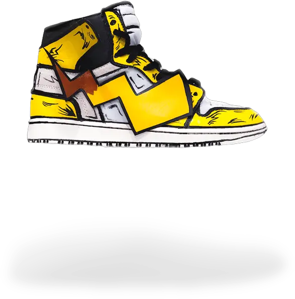 Pikachu Ow1 From Stomping Ground Customs Air Jordan Pikachu Png Pikachu Logo