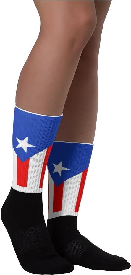 Puerto Rico Flag Socks Sock Png Puerto Rico Flag Png