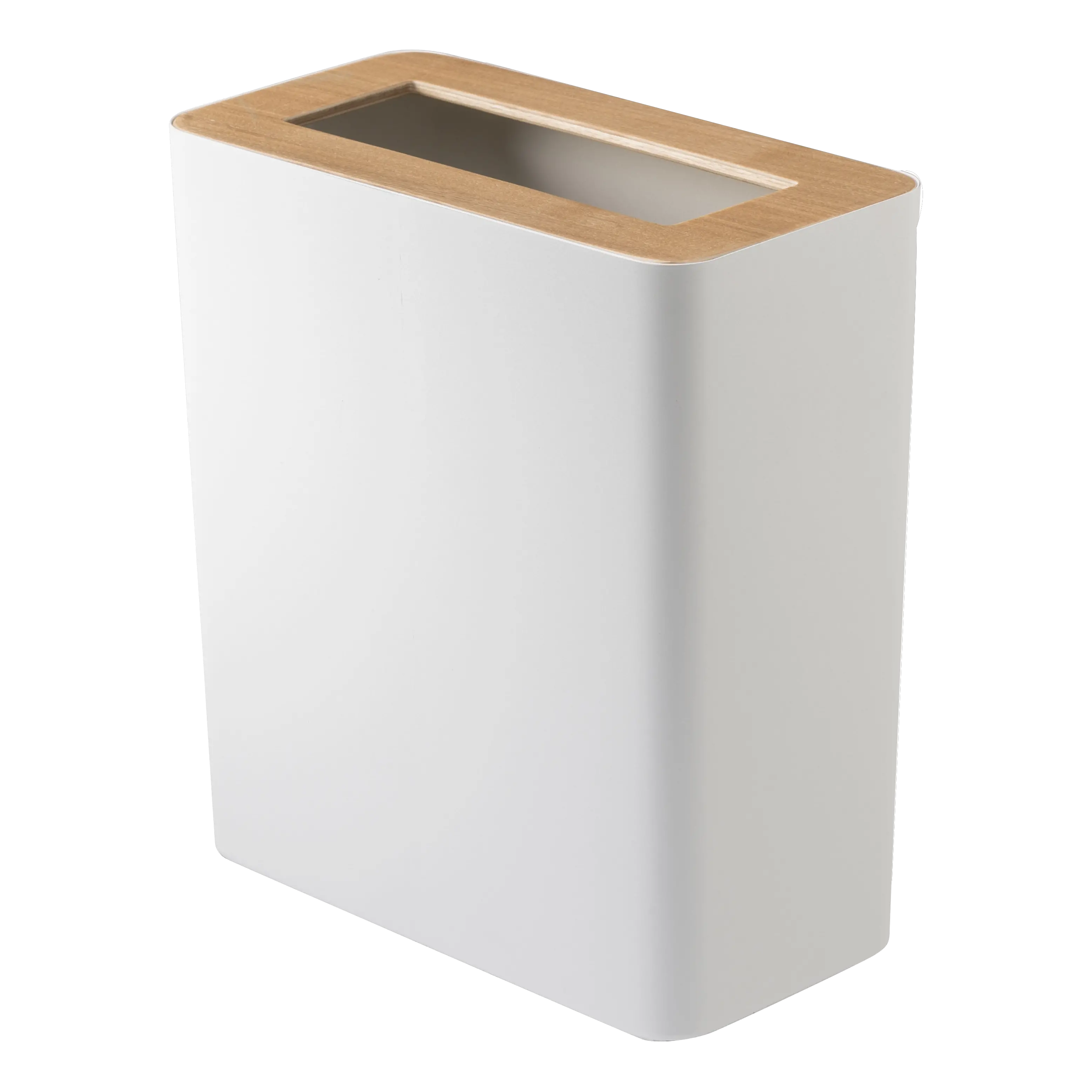 Rectangular 25 Gallon Steel Trash Can Slim Trash Bin Png Trashcan Transparent