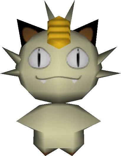 Wii My Pokémon Ranch 052 Meowth The Models Resource Cartoon Png Meowth Png