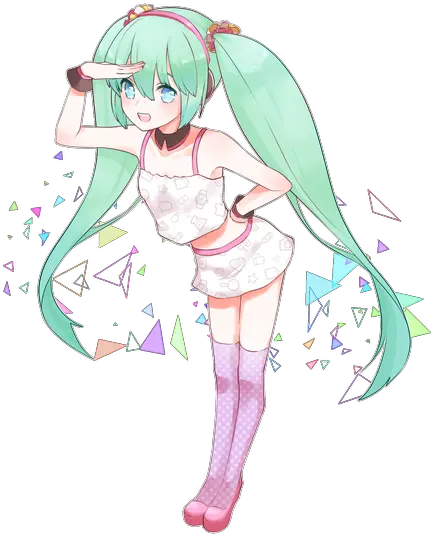 Hatsune Miku Marin Full Body Hatsune Miku Drawing Png Miku Transparent