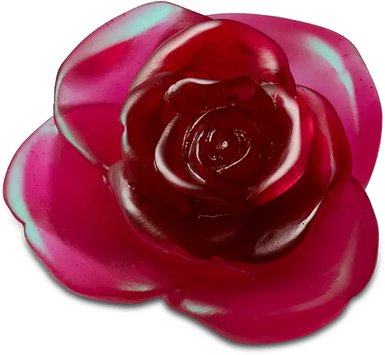 Daum Crystal Red Flower Rose Passion Daum Png Red Flower Transparent