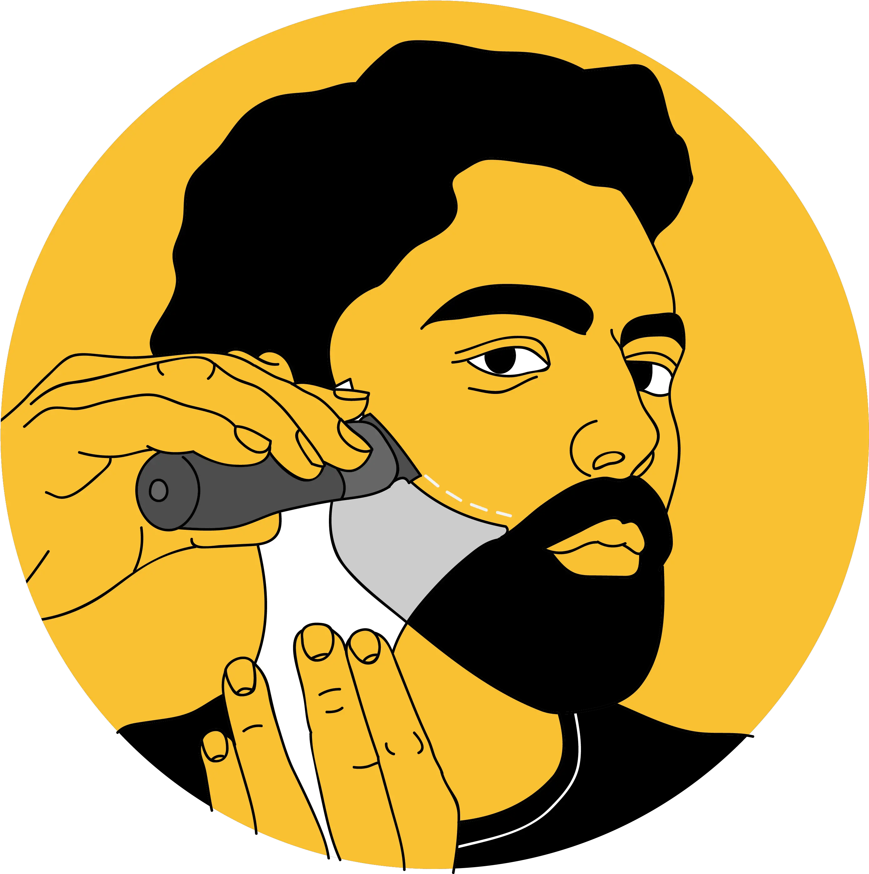 The Cut Buddy Multiple Curve Beard Shaping Tool And Haircut Guide Template Clear Color Tracer Pencil Included Cut Buddy Beard Shaping Tool Png Mlb Buddy Icon