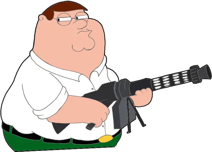 Griffon Clipart Peter Griffin Transparent Peter Griffin Png Holding Gun Png