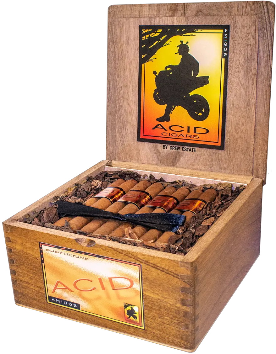 Cigar News Drew Estate Acid Amigos Makes Return To Two Guys Amigos Cigars Png Cigar Smoke Png