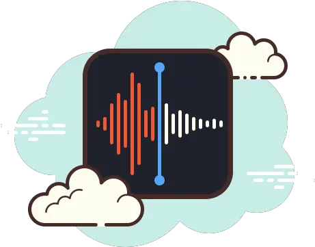 Voice Memos Icon In Cloud Style Shortcuts Icon Aesthetic Cloud Png Memo Icon Png