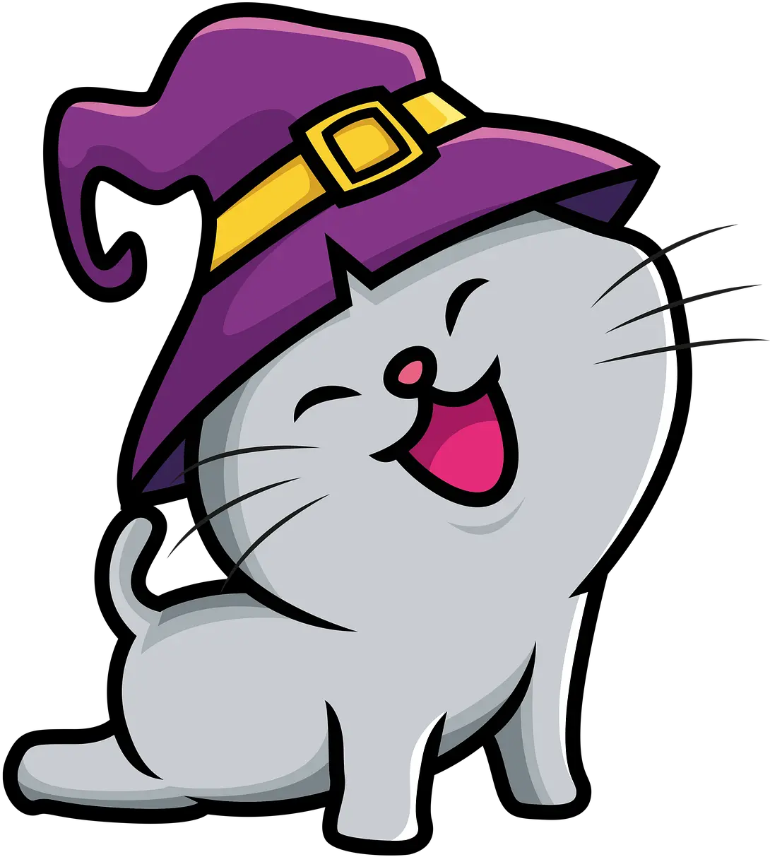 Halloween Cat Witch Hat Halloween Kissa Png Halloween Cat Png png