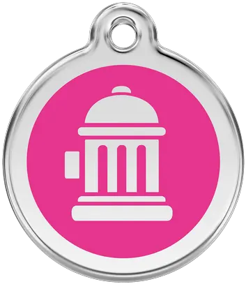 Red Dingo Dog Tag Fire Hydrant Hot Pink Pet Tag Png Pink Dog Logo