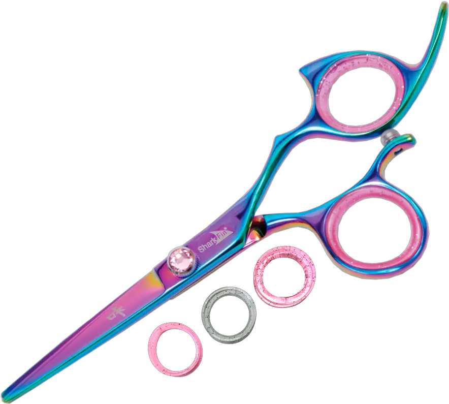 Right Hand Professional Plus Non Swivel Rainbow Titanium Cutting Shear Beauty Scissors Png Shears Png