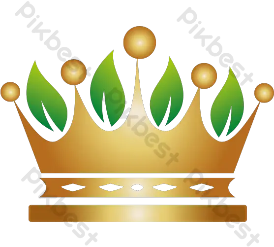 Crown Leaf Logo Solid Png Yellow Crown Logo