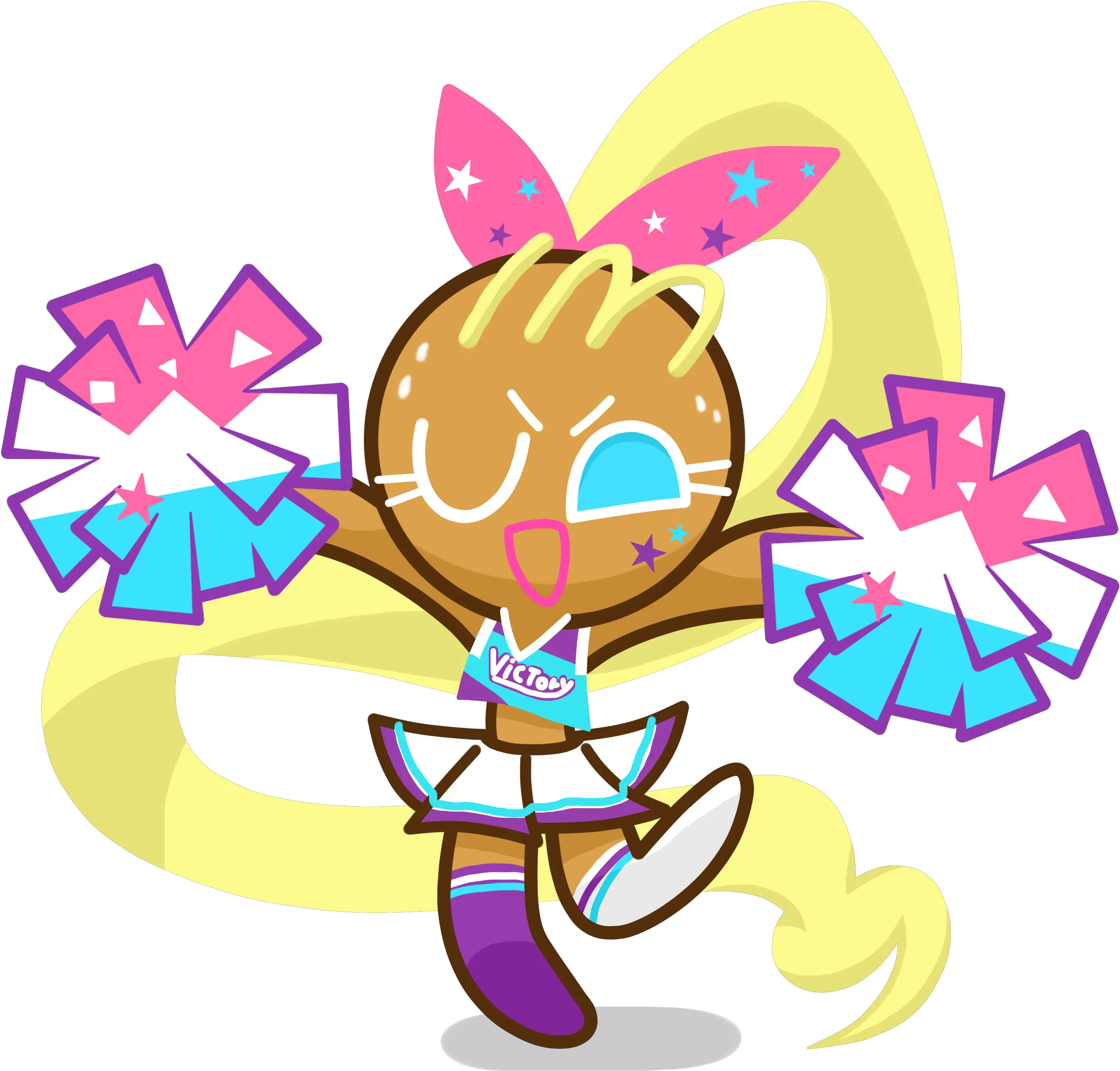 Transparent Animated Cheerleader Clipart Png Download Run Cookie Anime Cheerleader Silhouette Png