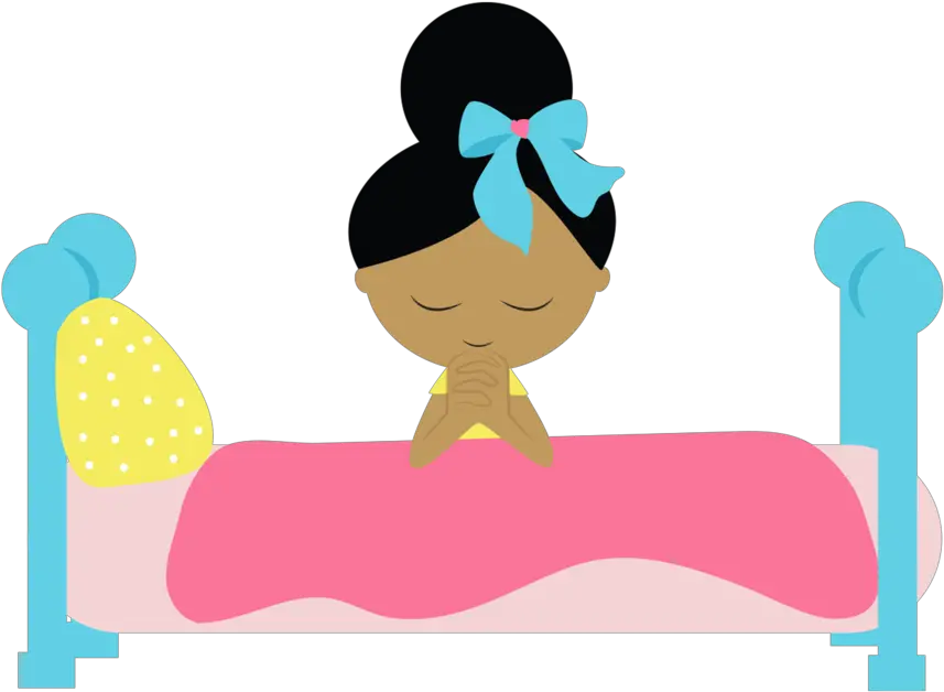 Download Free Girl Praying Sleeping Transparent Image Kids Praying Before Bedtime Clipart Png Pray Icon