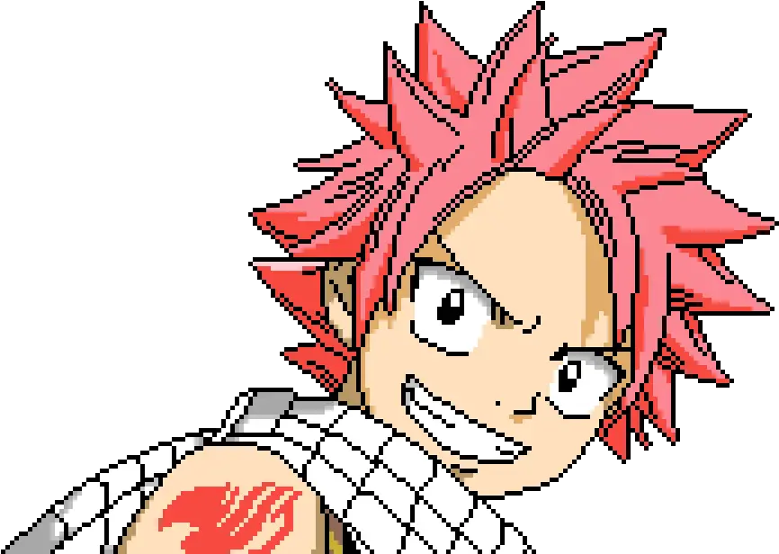 Pixilart Natsu Dragneel By Asznee Fairytail Pixel Art Minecraft Png Natsu Transparent