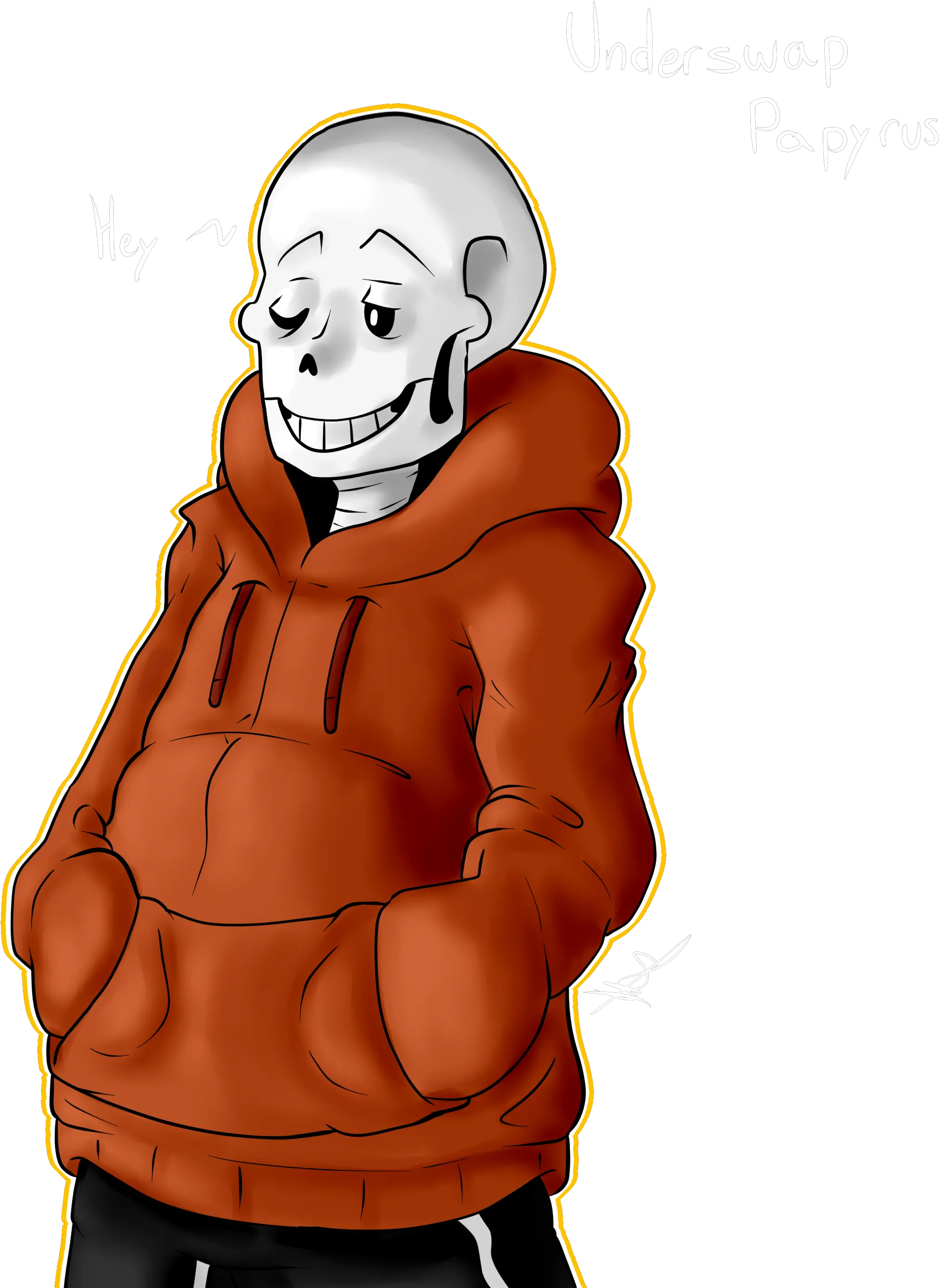 Download Hd Underswap Papy In Png By Underswap Papyrus Drawing Papyrus Png