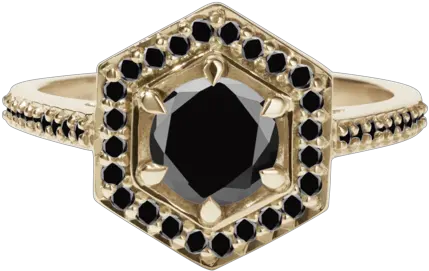 Hex Ring Black Diamond Diamond Png Black Diamond Png