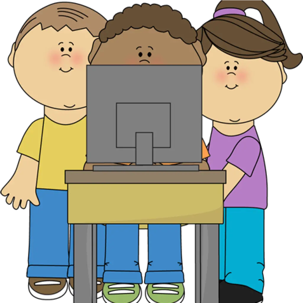 Download Hd School Computer Clipart Computer Kid Clip Art Png Computer Clipart Transparent png