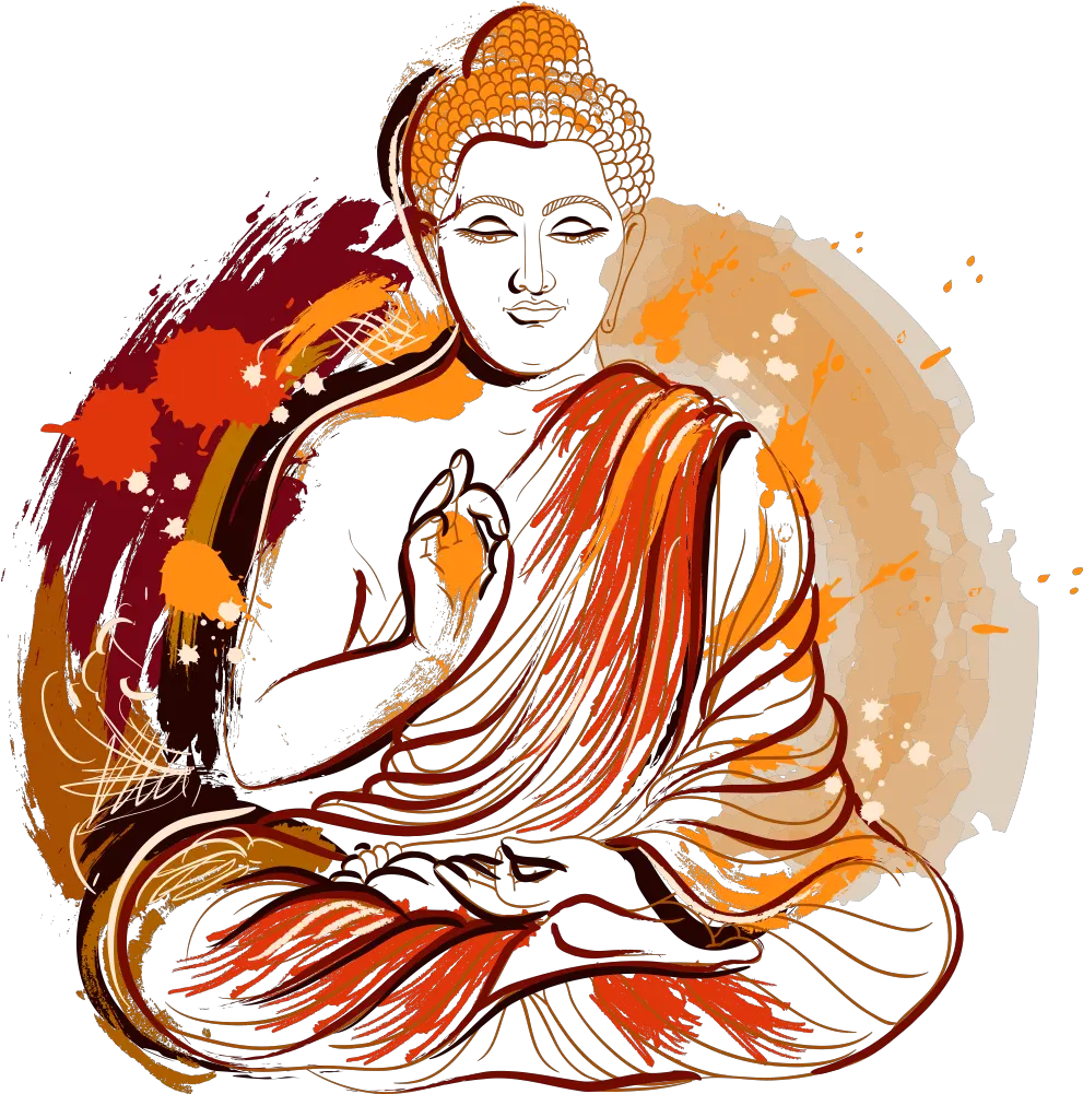 Download Painted Illustration Buddhism Vector Buddha Lord Good Morning Messages Buddha Png Buddhists Icon