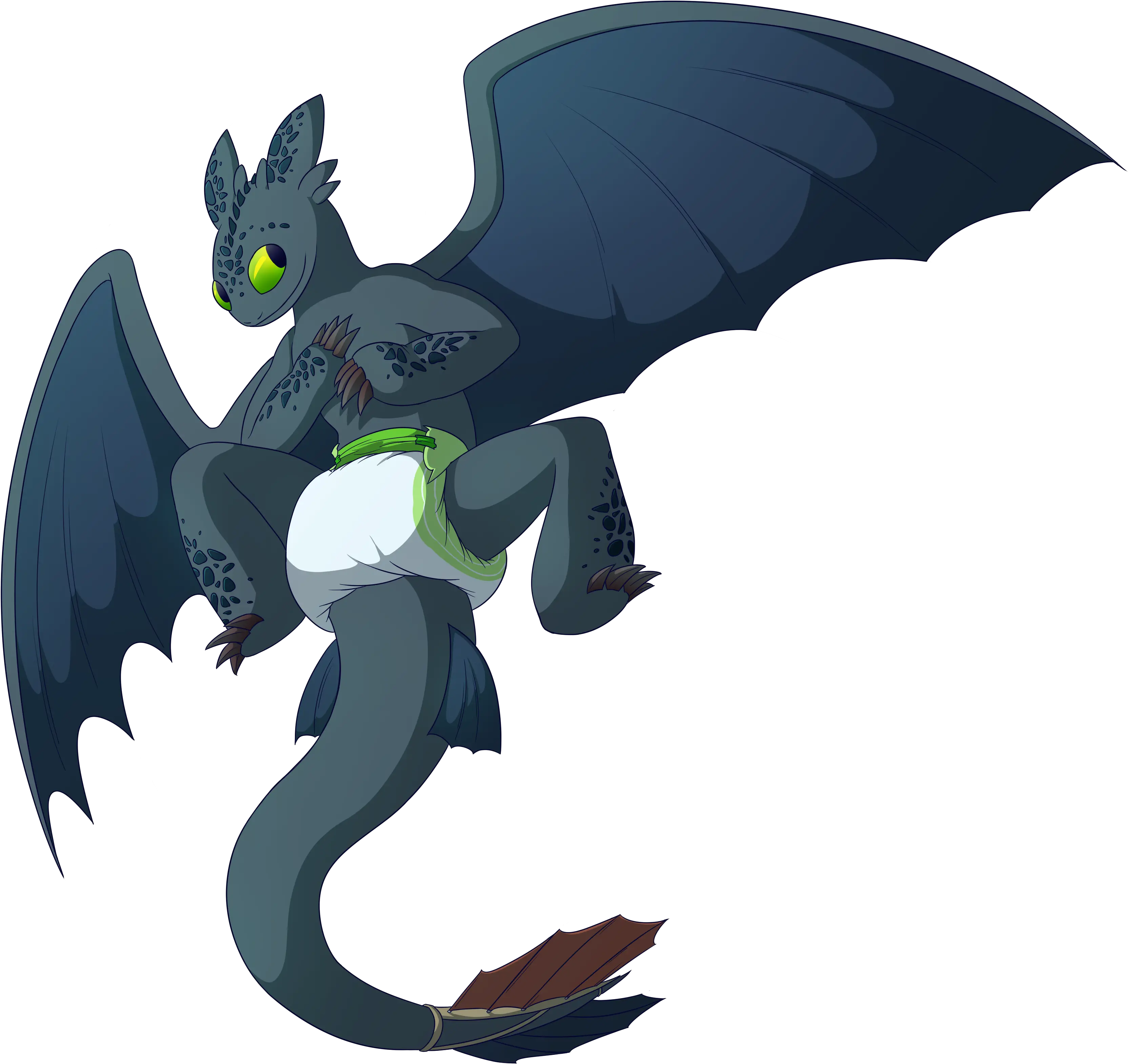 Fur Affinity Dot Toothless In A Diaper Png Toothless Png
