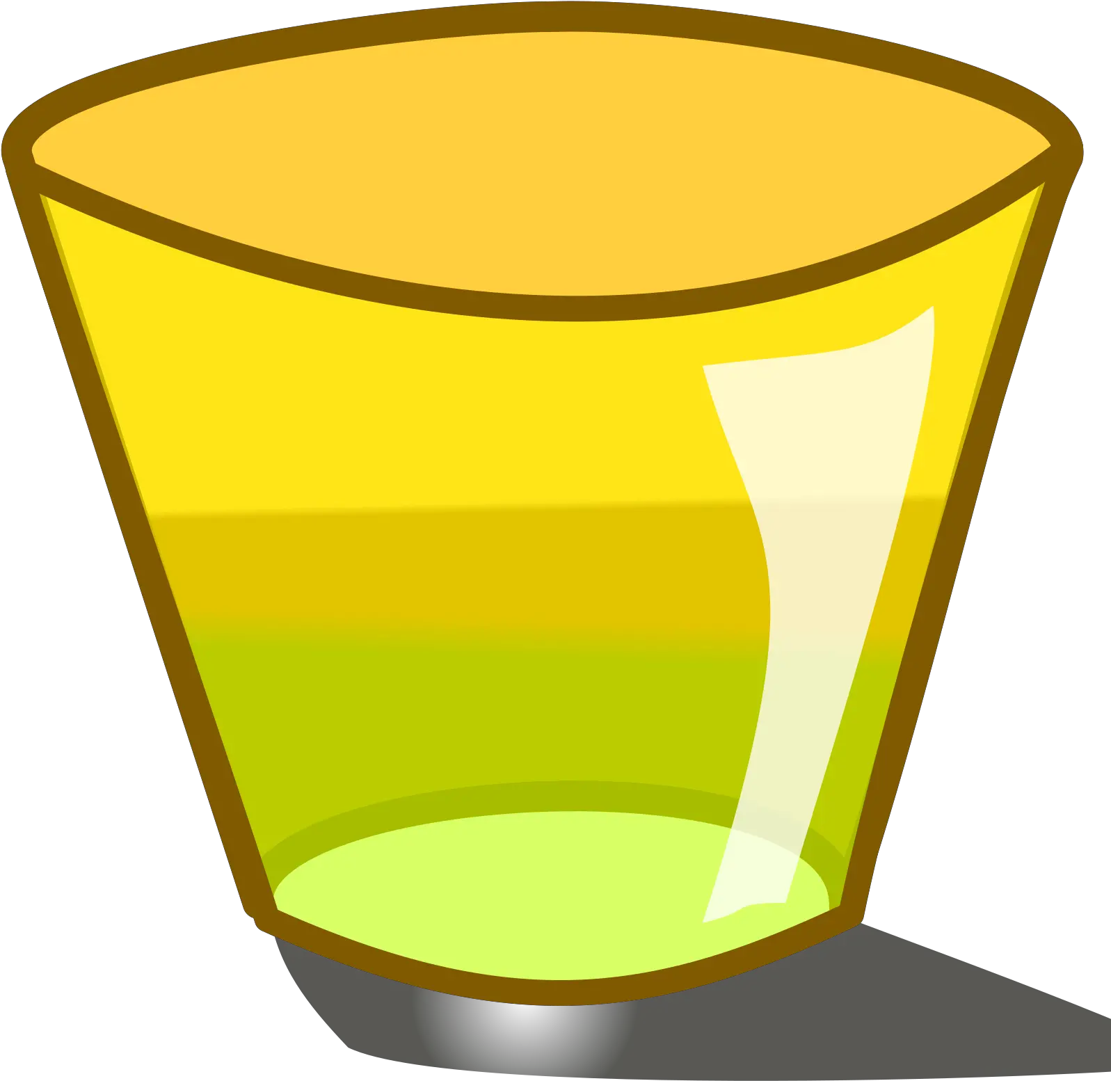 Empty Yellow Trash Can Svg Vector Clip Art Png Trashcan Png