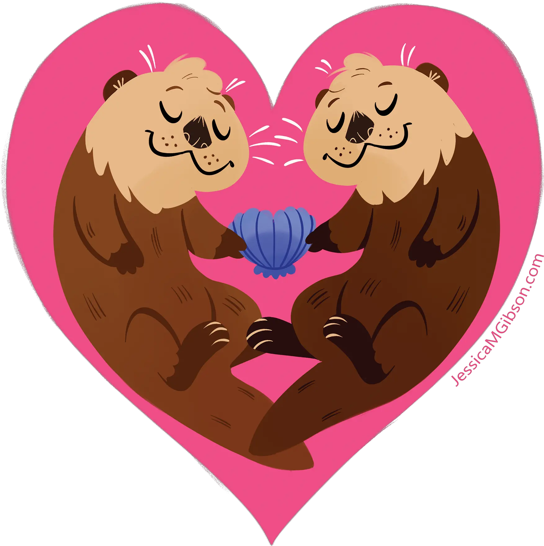 Otter Love Magnet Clipart Otter Love Png Otter Png