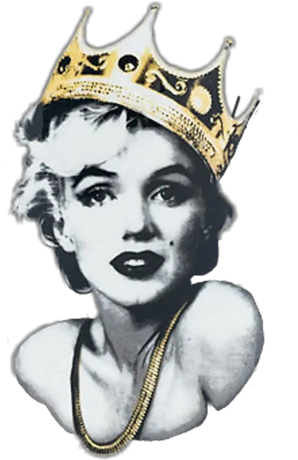Scqueen Queen Crown Marilynmonroe Marilyn Monroe Painting On Canvas High Detail Png Biggie Png