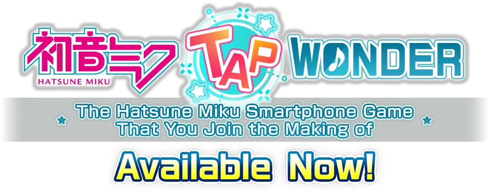 Hatsune Miku Tap Wonder Available Now Official Mikutap Hatsune Miku Png Vocaloid Logo