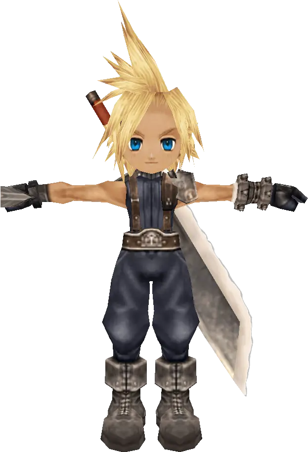 Download Hd Cloud Strife Model Iss Cloud Strife Cloud Ff7 Transparent Png Cloud Strife Png png