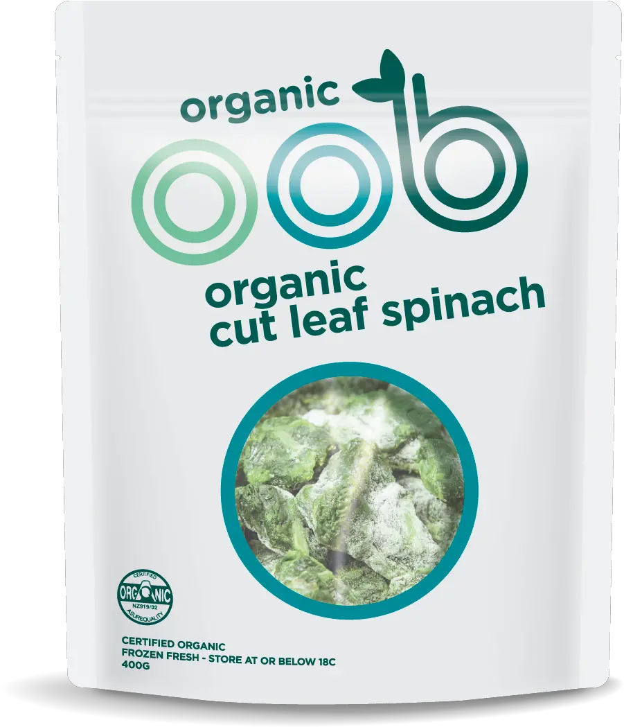 Cut Leaf Spinach U2014 Oob Organic Oob Organic Frozen Berries Png Spinach Png