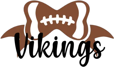 Vikings Football Bow Svg Graphic Calligraphy Png Feminine Logos