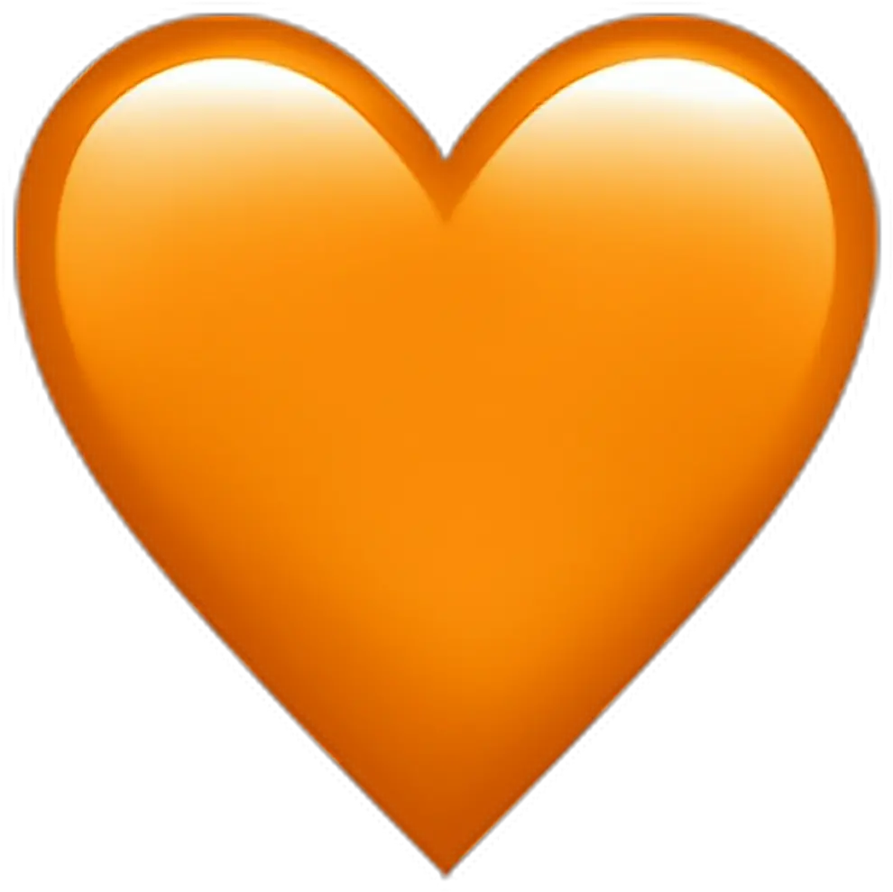 Orange Heart Emoji Iphone Orange Heart Emoji Orange Heart Emoji Png Hearts Emoji Png png