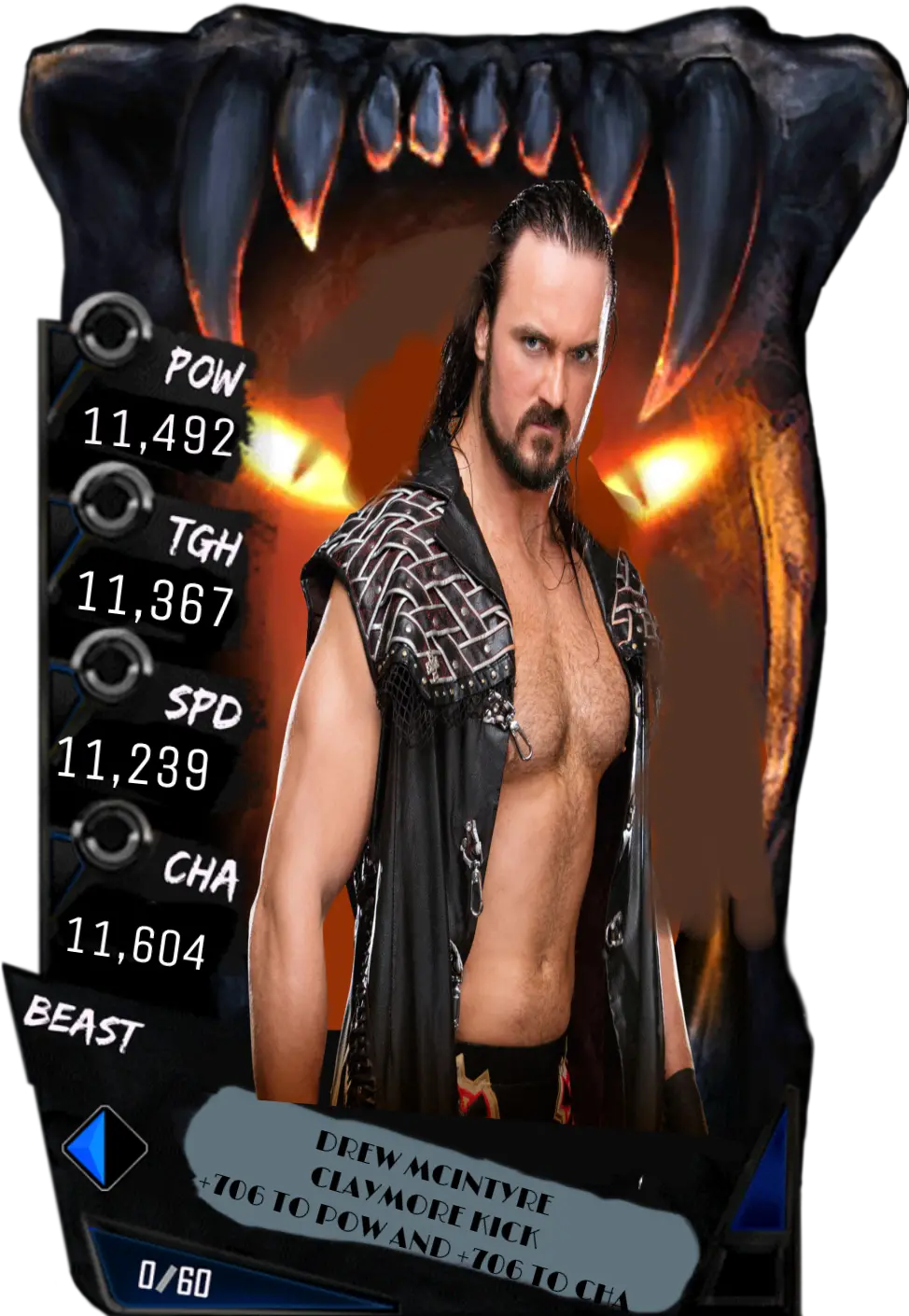 Drew Mcintyre Wwe Supercard Alexa Bliss Beast Png Drew Mcintyre Png